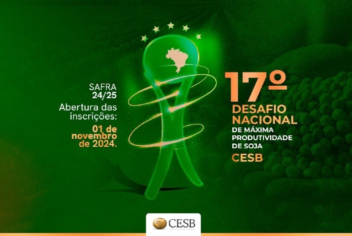 CESB Inicia Inscrições para o 17º Desafio Nacional de Máxima Produtividade de Soja com Novo Patamar de Auditoria