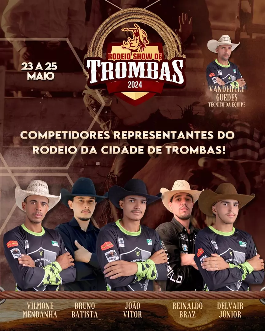 Rodeio de Trombas terá início dia 22/5 quarta feira