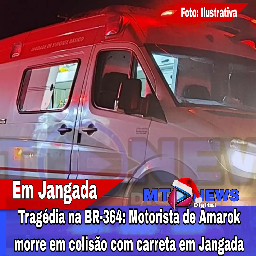 Tragédia na BR-364: Motorista de Amarok morre em colisão com carreta em Jangada