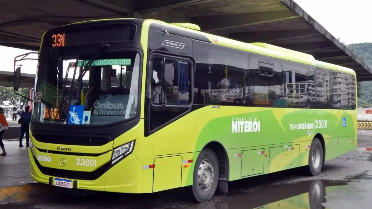 A foto mostra um Ônibus da Expresso Miramar