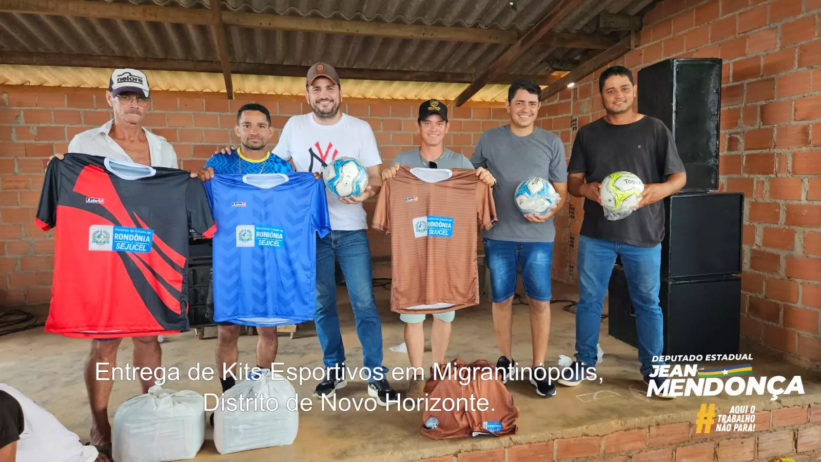 Deputado Jean Mendonça anuncia a entrega de novos kits esportivos para a comunidade do Distrito Migrantenópolis