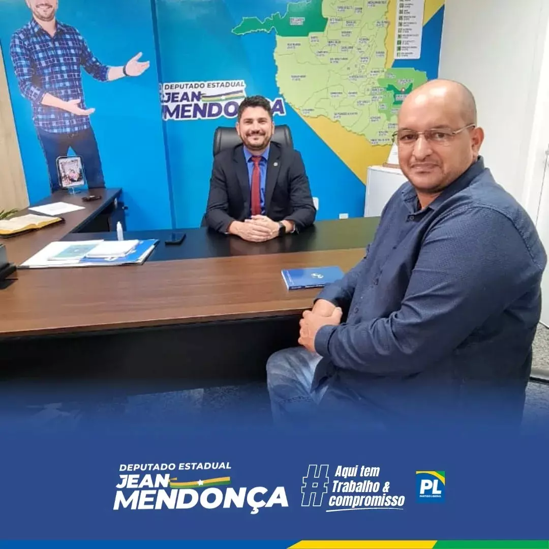 Deputado Jean Mendonça recebeu visita do presidente da Associação Escolinha Campeões do Futuro