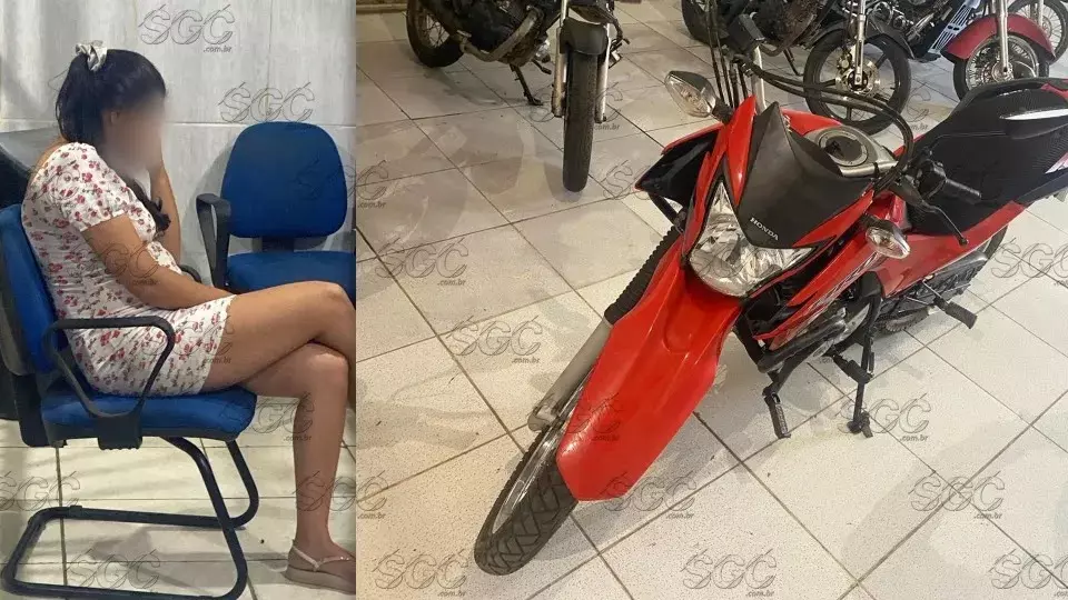 Homem foge e deixa mulher grávida para trás após moto furtada ser localizada