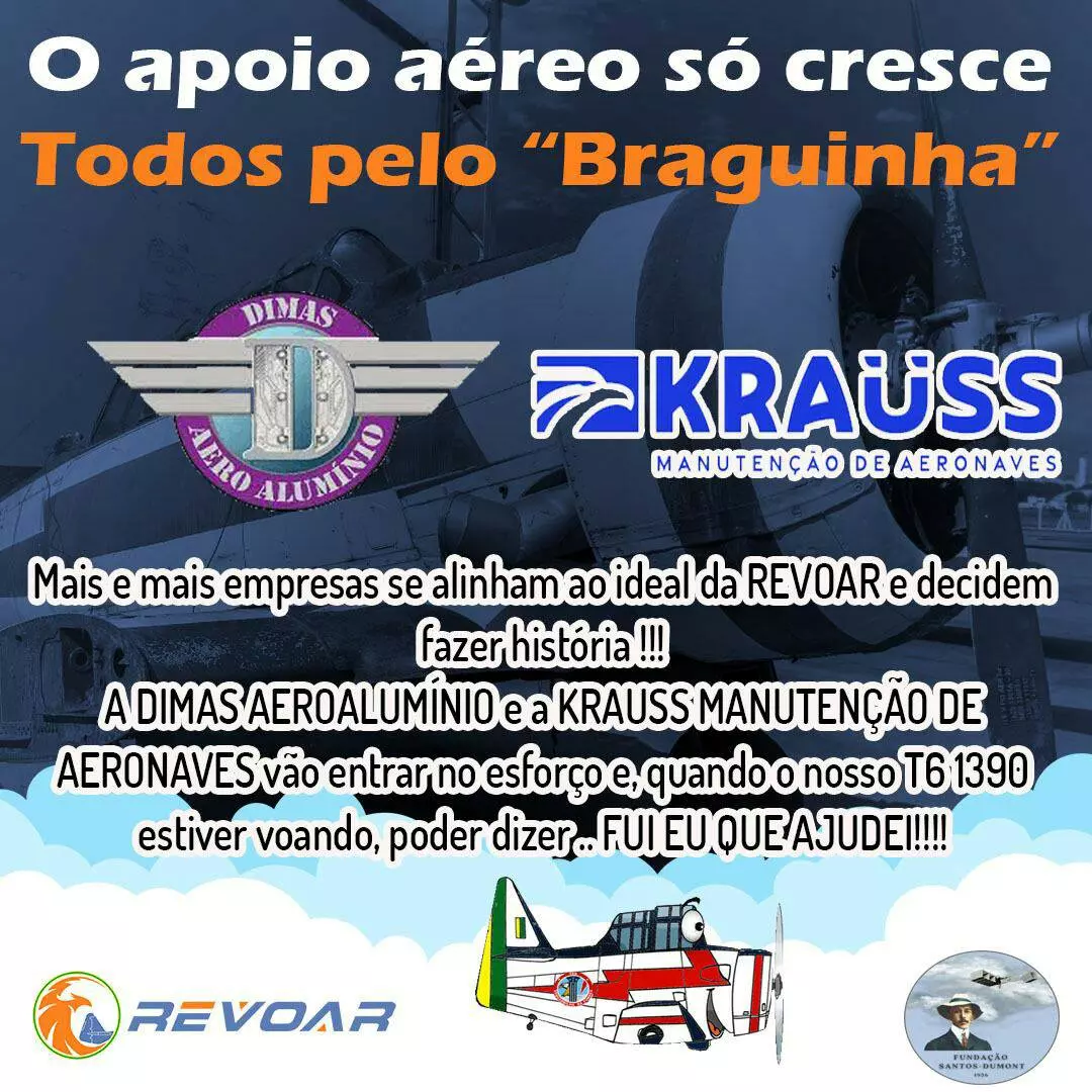 KRAÜSS AERONÁUTICA MANUTENÇÃO DE AERONAVES APOIA INICIATIVA DA REVOAR