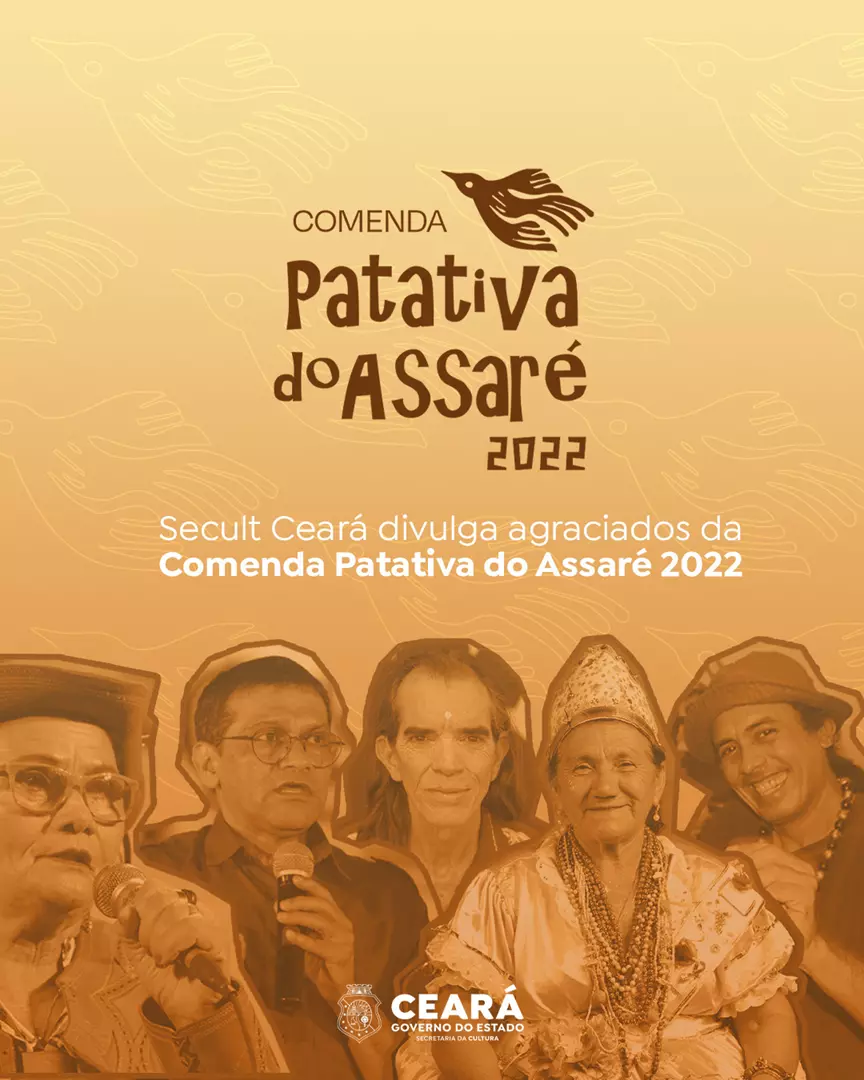 Comenda Patativa do Assaré: Secult Ceará divulga lista dos agraciados