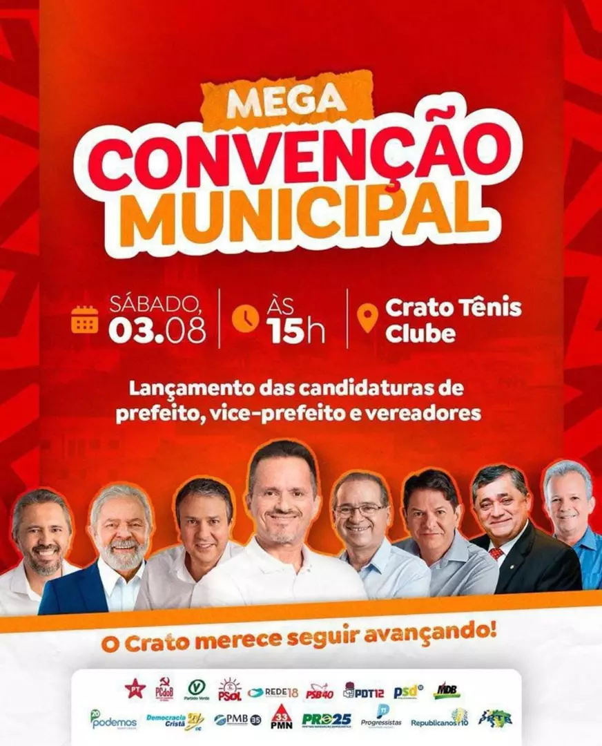 Crajubar terá movimentação política com as convenções partidárias neste próximo final de semana