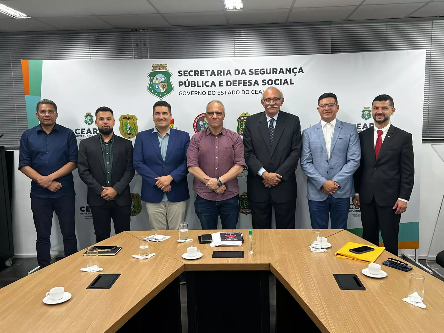 Em Fortaleza, Matheus Leite, Dr. Leitão, e os vereadores Jr. da Cachoeira e Antônio Morais buscam investimentos para a segurança pública do Crato