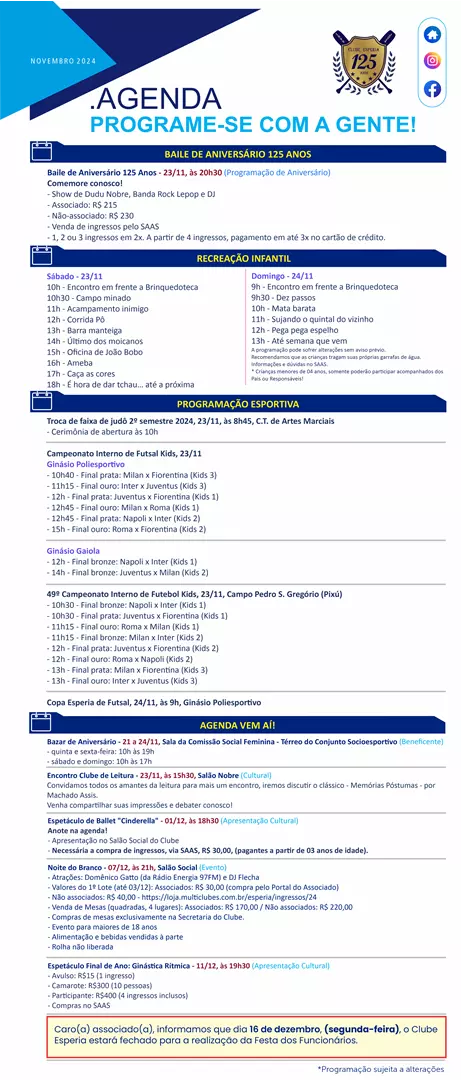 Agenda Final de Semana