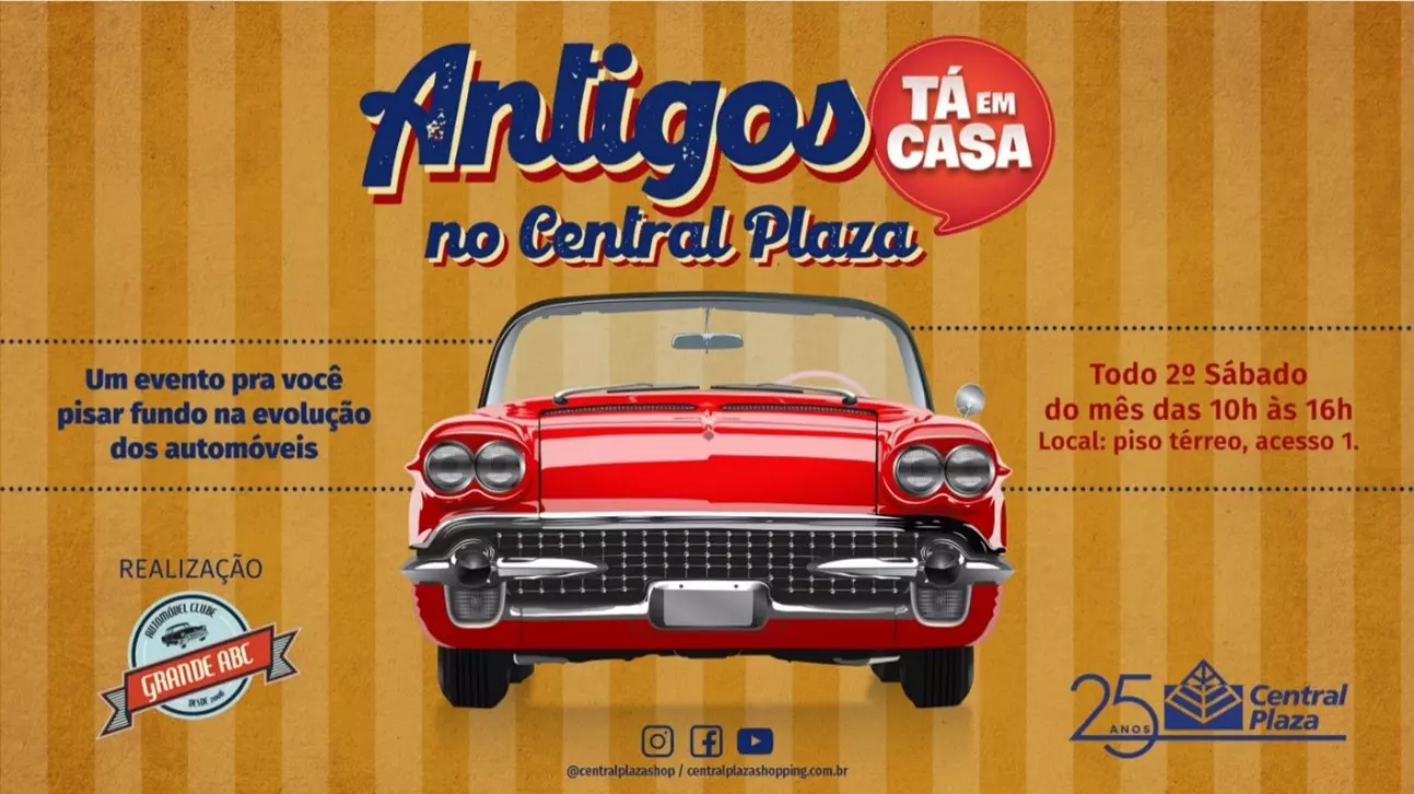 Central Plaza Shopping recebe Encontro de Carros Antigos