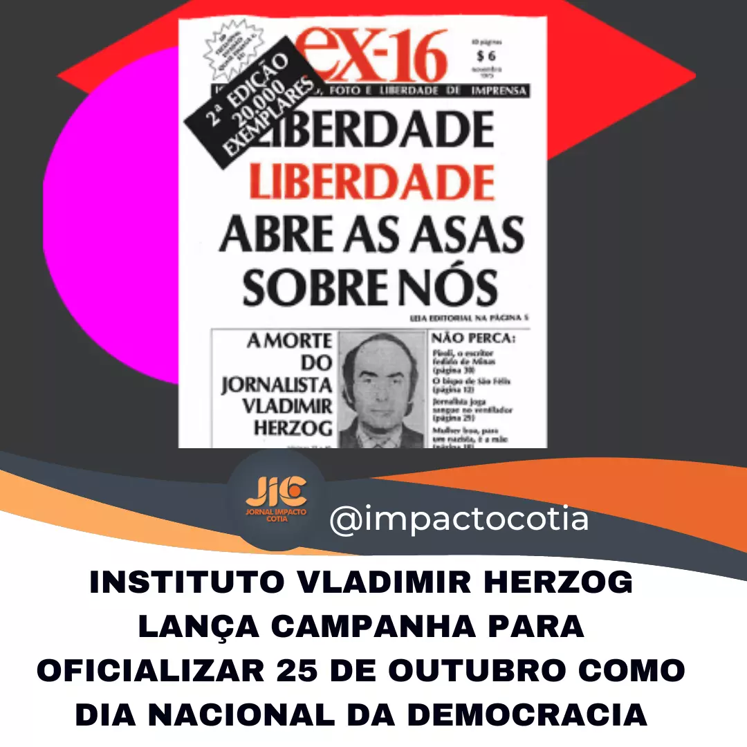 Instituto Vladimir Herzog lança campanha para oficializar 25 de outubro como Dia Nacional da Democracia