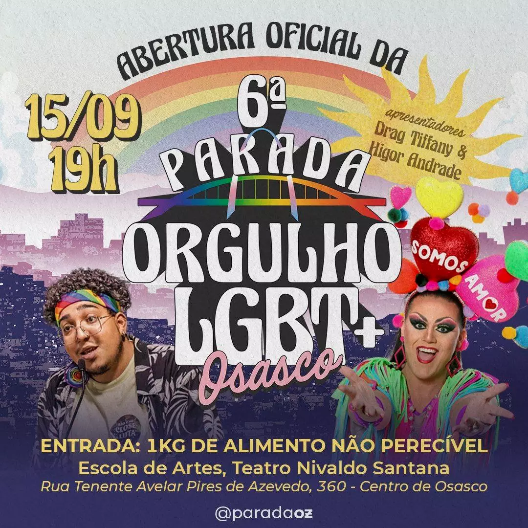 Fique por dentro da Parada do Orgulho LGBT+ de Osasco 2023