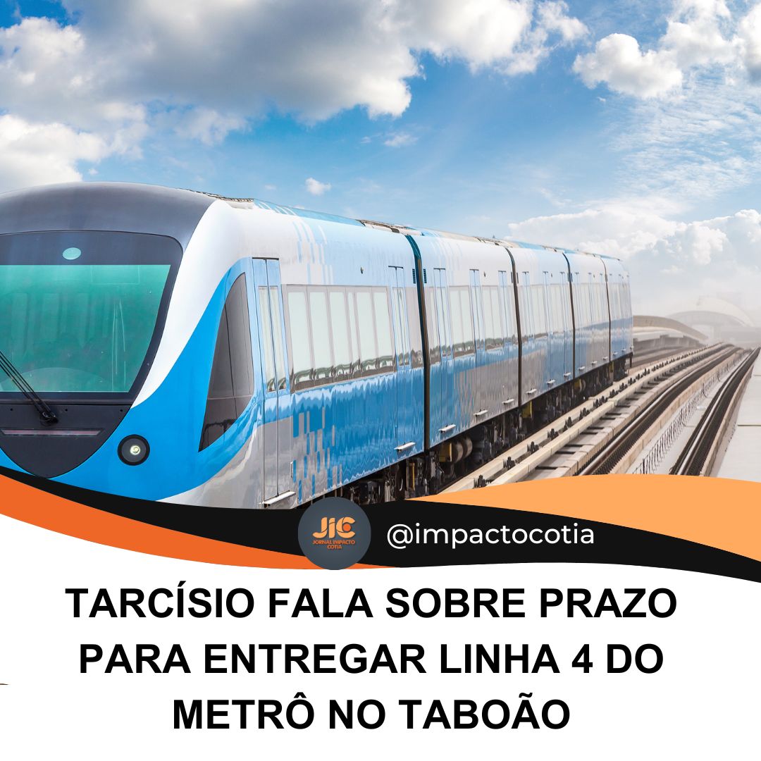 Tarcísio fala sobre prazo para entregar Linha 4 do Metrô no Taboão