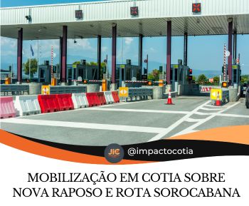 Mobilização em Cotia sobre Nova Raposo e Rota Sorocabana