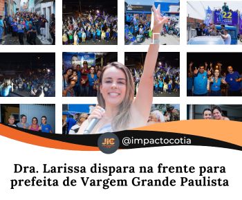 Dra. Larissa dispara na frente para prefeita de Vargem Grande Paulista