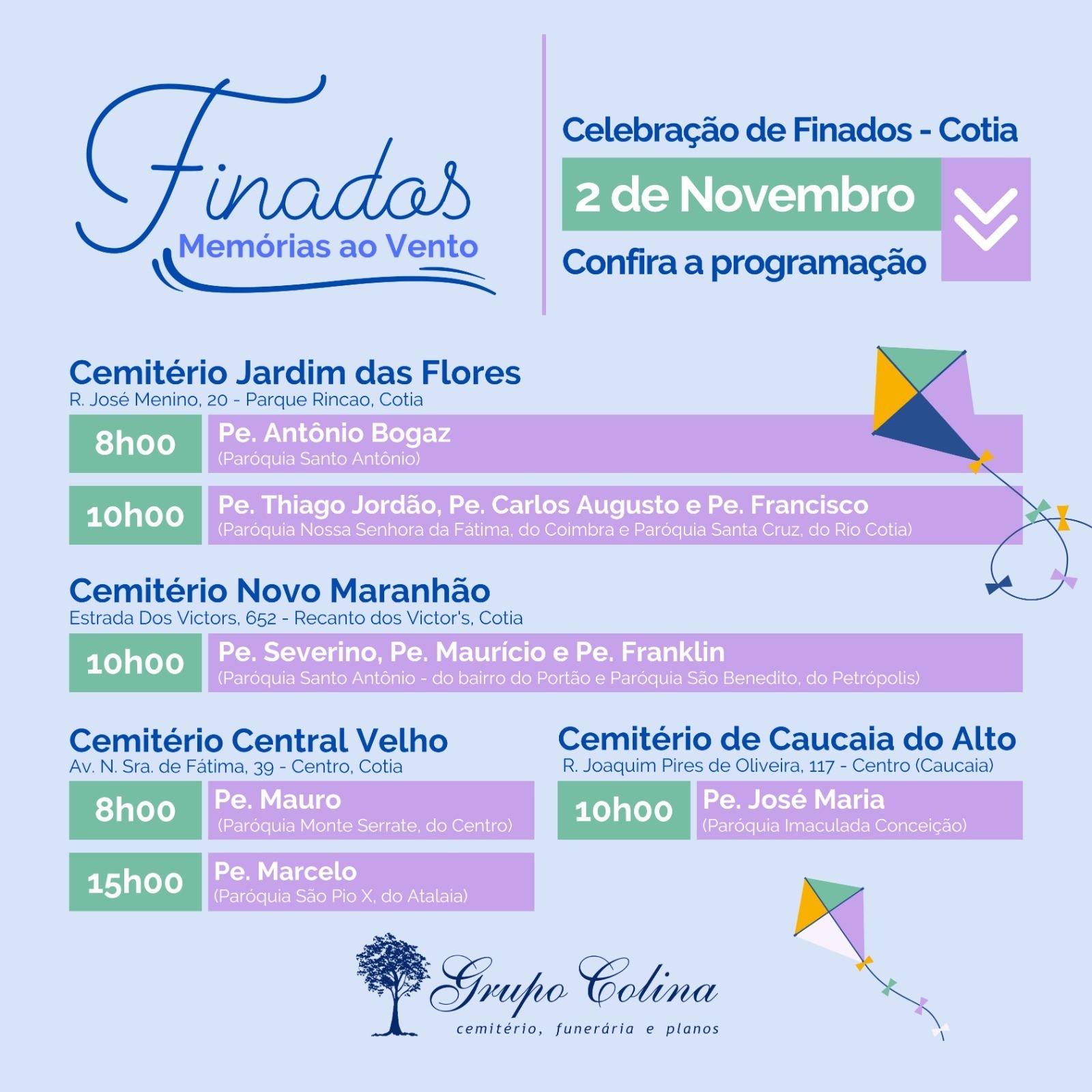 Celebração do Dia de Finados: Um Convite Especial do Grupo Colina!