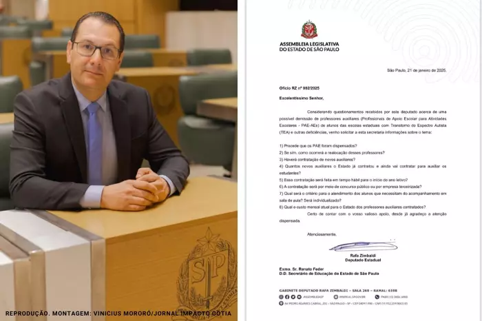 Deputado Cobra Esclarecimentos de Tarcísio sobre Demissão de Auxiliares de Alunos com Autismo