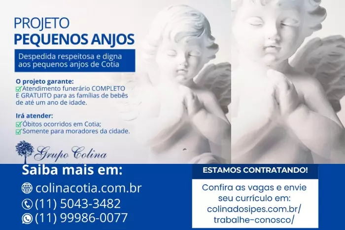 Grupo Colina leva solidariedade a Cotia com atendimento funerário gratuito para bebês