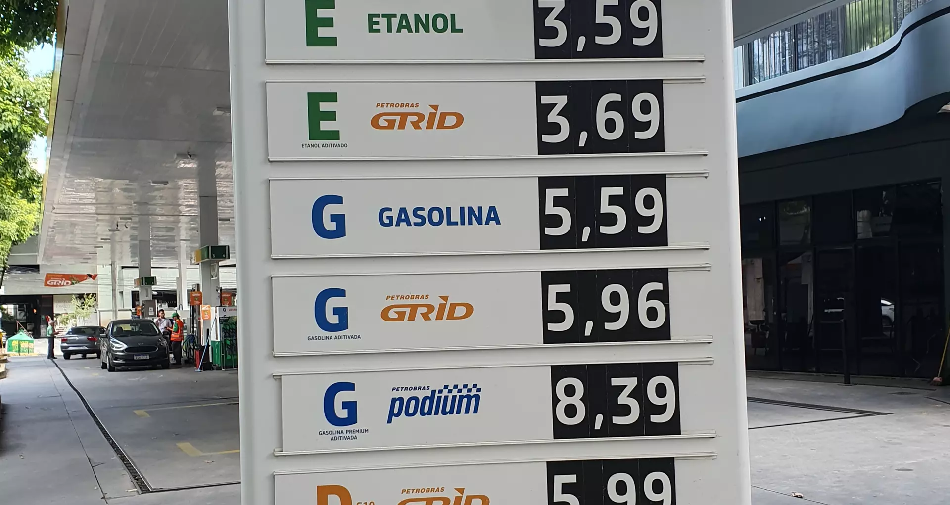 Preços da gasolina tiveram queda pequena