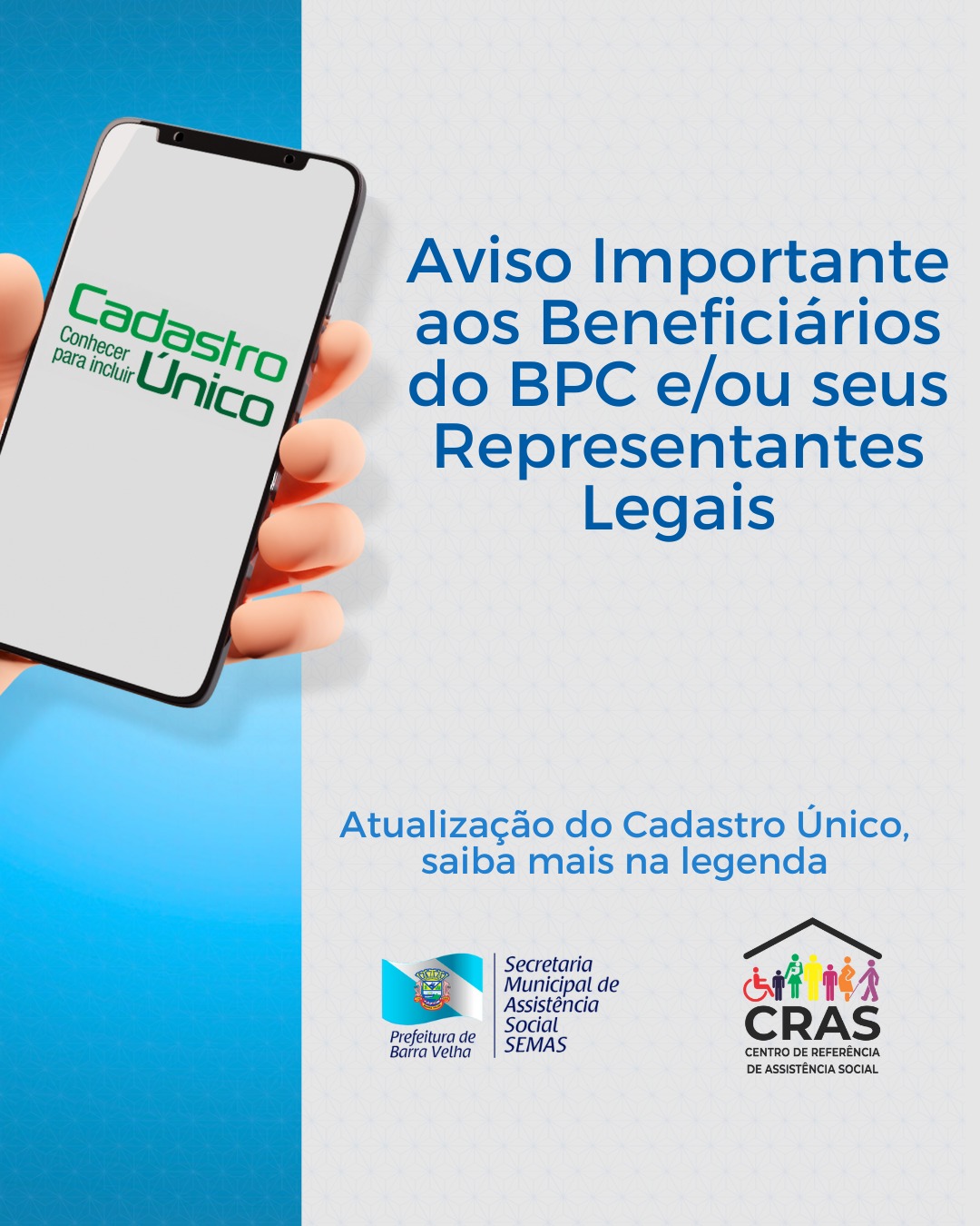 Aviso Importante aos Beneficiários do BPC e/ou seus Representantes Legais