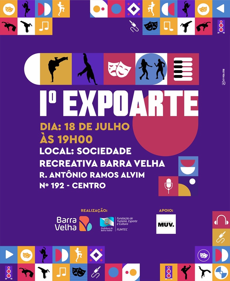 Vem aí... dia 18 de julho as 19 horas a 1° ExpoArte (Amostra Cultural) da Fundação Municipal de Turismo Esporte e Cultura.