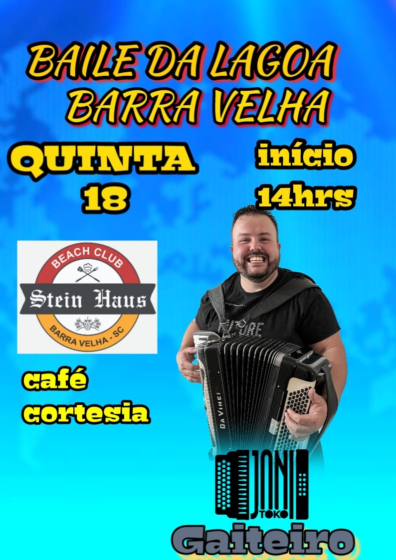 NESTA QUINTA FEIRA BAILE NO STEIN HAUS EM BARRA VELHA, COM CAFÉ DA TARDE