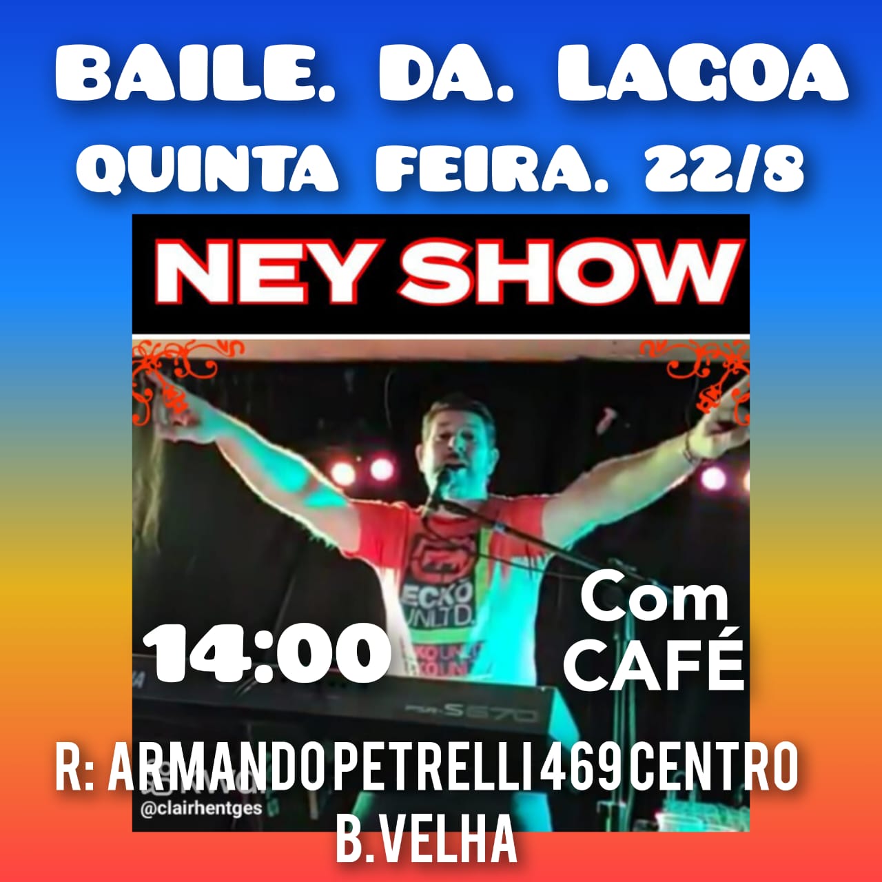 BAILE NESTA QUINTA FEIRA Á TARDE NO STEIN HAUS COM CAFÉ DA TARDE, NÃO PERCAM