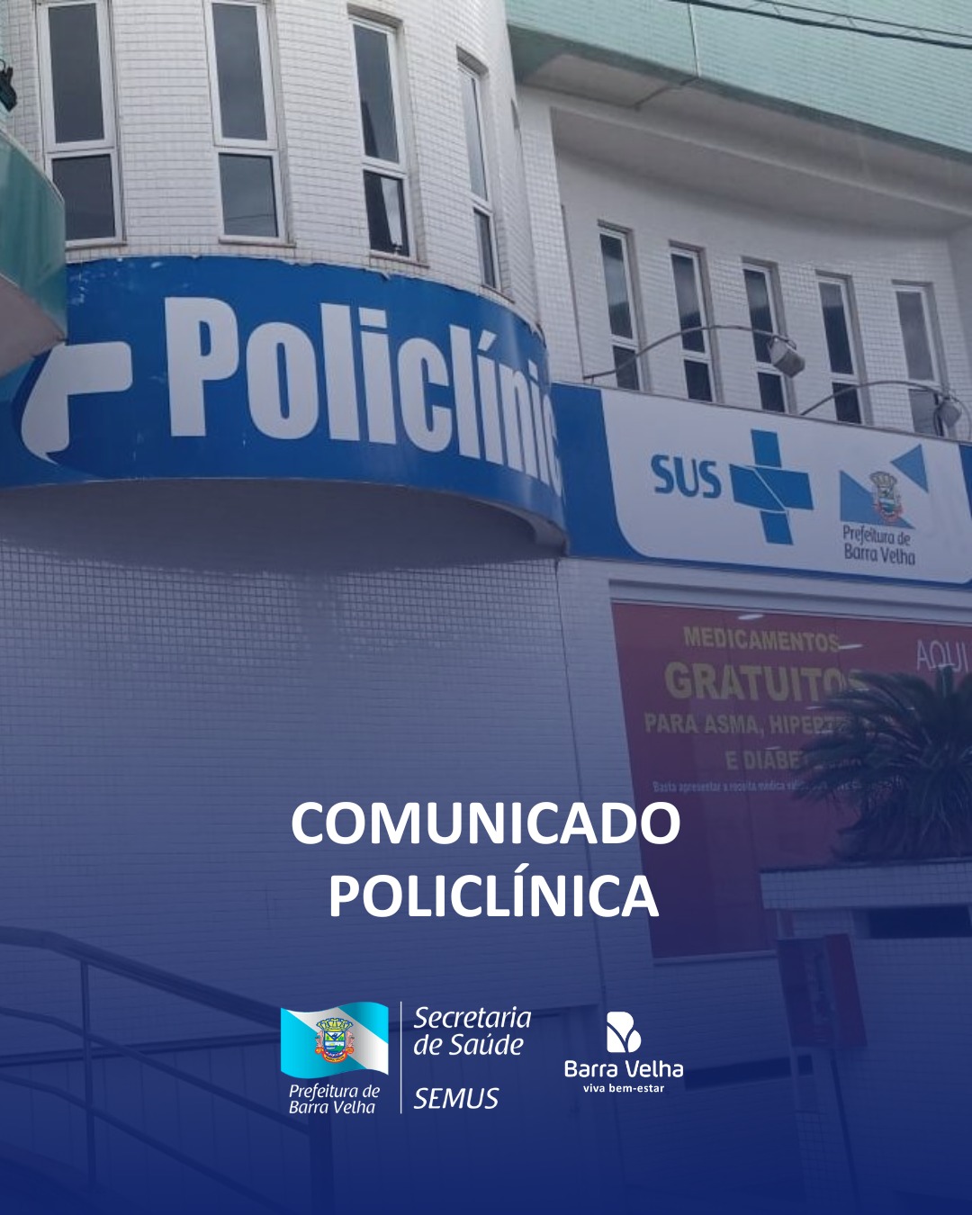 Policlínica de Barra Velha estará fechada na tarde de sexta-feira, (18/10)