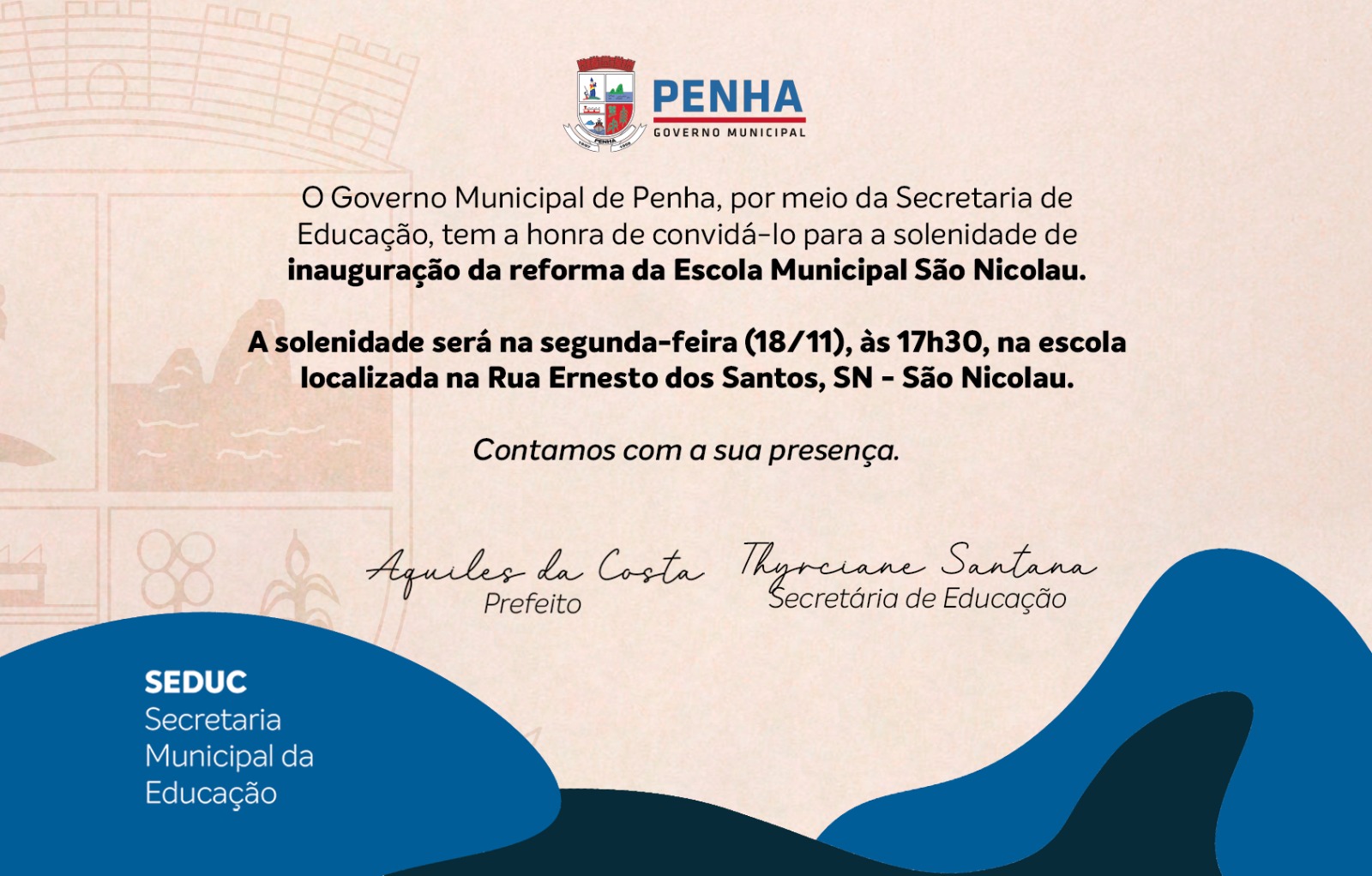 Inauguração da Escola Municipal São Nicolau será na segunda-feira (18/11)