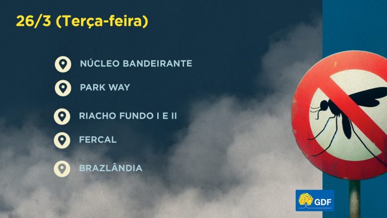 Veja a rota do fumacê nesta terça-feira (26