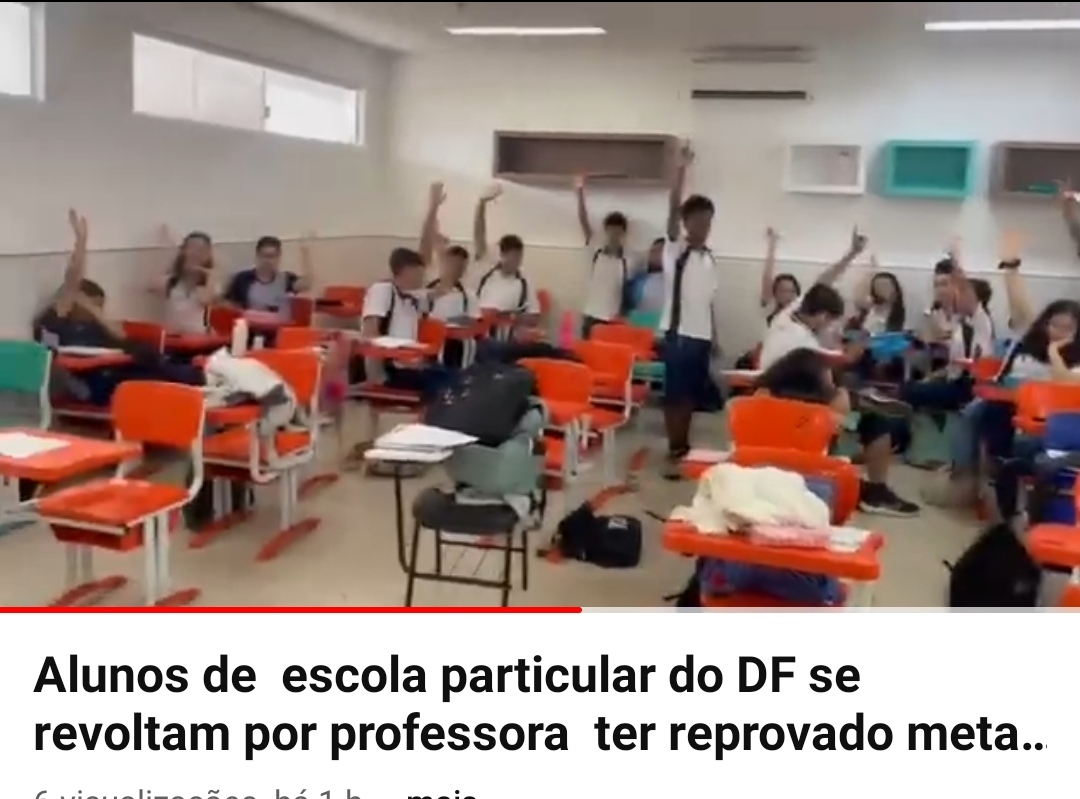 Alunos de escola particular da Asa Sul se revoltam por professora dar nota baixa para metade da turma