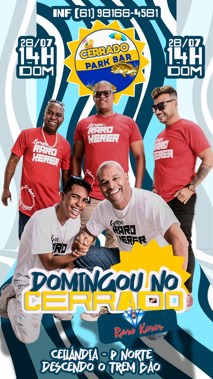 Domingo 28/07 tem programação exclusiva no Cerrado Park Bar