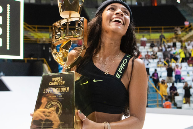 Rayssa Leal tem nota histórica e é campeã da liga mundial de skate street