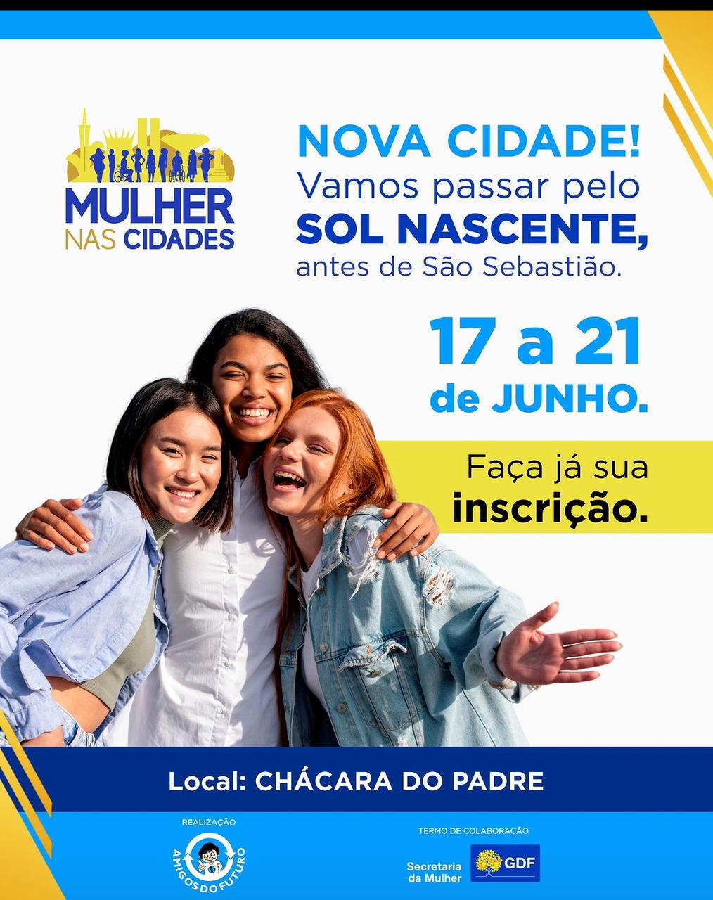 Mulher nas cidades oferta cursos no Sol Nascente