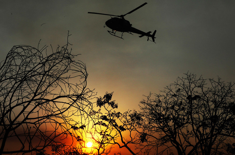 GDF reforça efetivo no combate ao incêndio florestal no Parque Nacional de Brasília