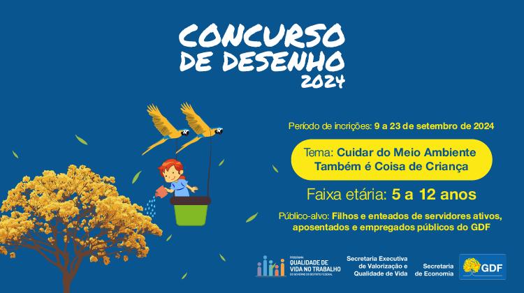 Inscrições para o Concurso de Desenho do GDF vão até o dia 23