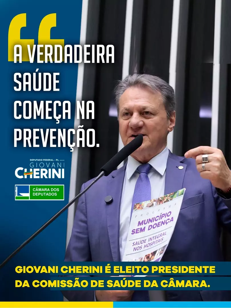 Giovani Cherini assume a Presidência da Comissão de Saúde da Câmara dos Deputados