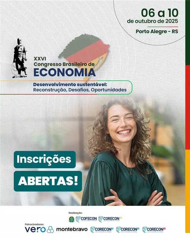 As inscrições para o Congresso Brasileiro de Economia 2025 já estão abertas!
