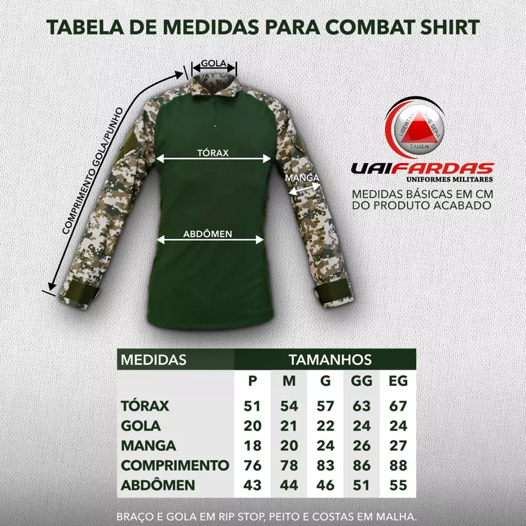 COMBAT SHIRT WOODLAND francesa - UaiFardas - Uniformes Miltares e
