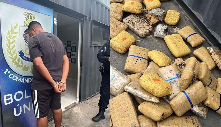 'Disciplina' de facção criminosa é preso com 100kg de drogas em Cuiabá