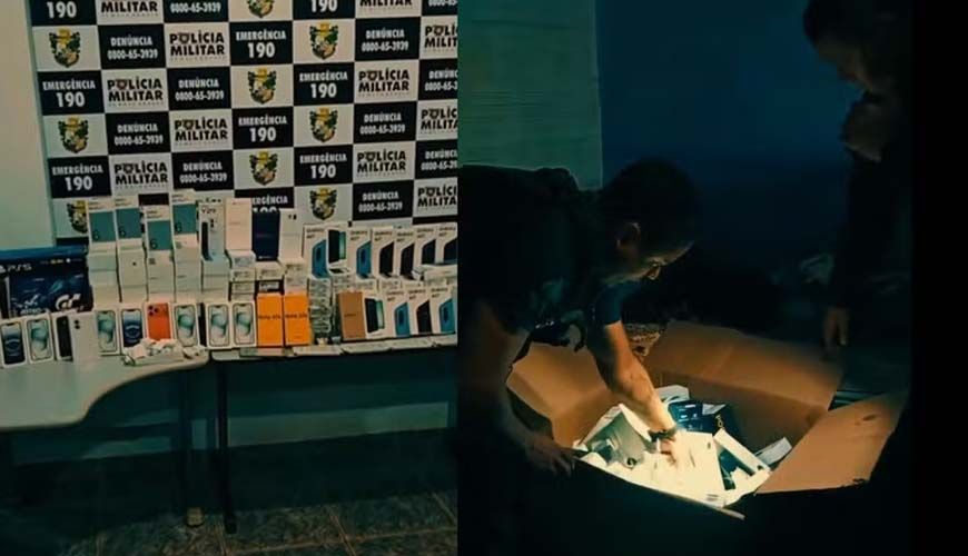 Três pessoas são presas suspeitas de invadir loja de eletrônicos e furtar celulares em MT