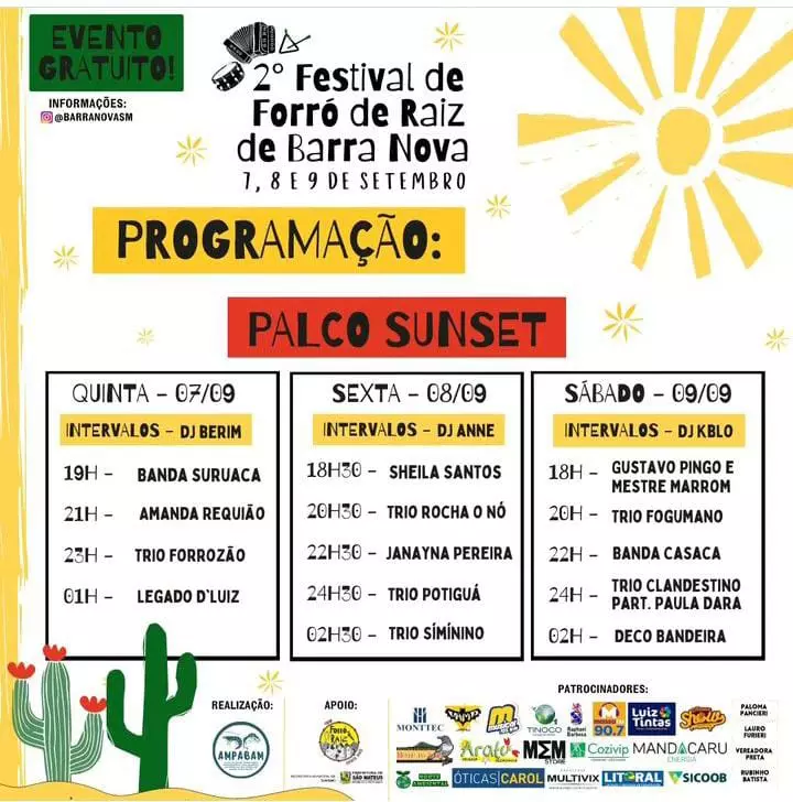 FESTIVAL DE FORRÓ DE RAIZ DE BARRA NOVA NORTE PROMETE ENCANTAR COM MÚSICA E PAISAGENS DESLUMBRANTES