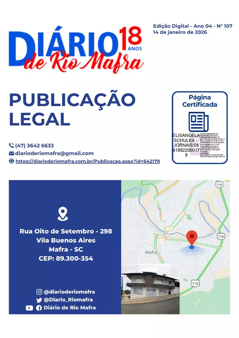 Publicação Legal nº 107