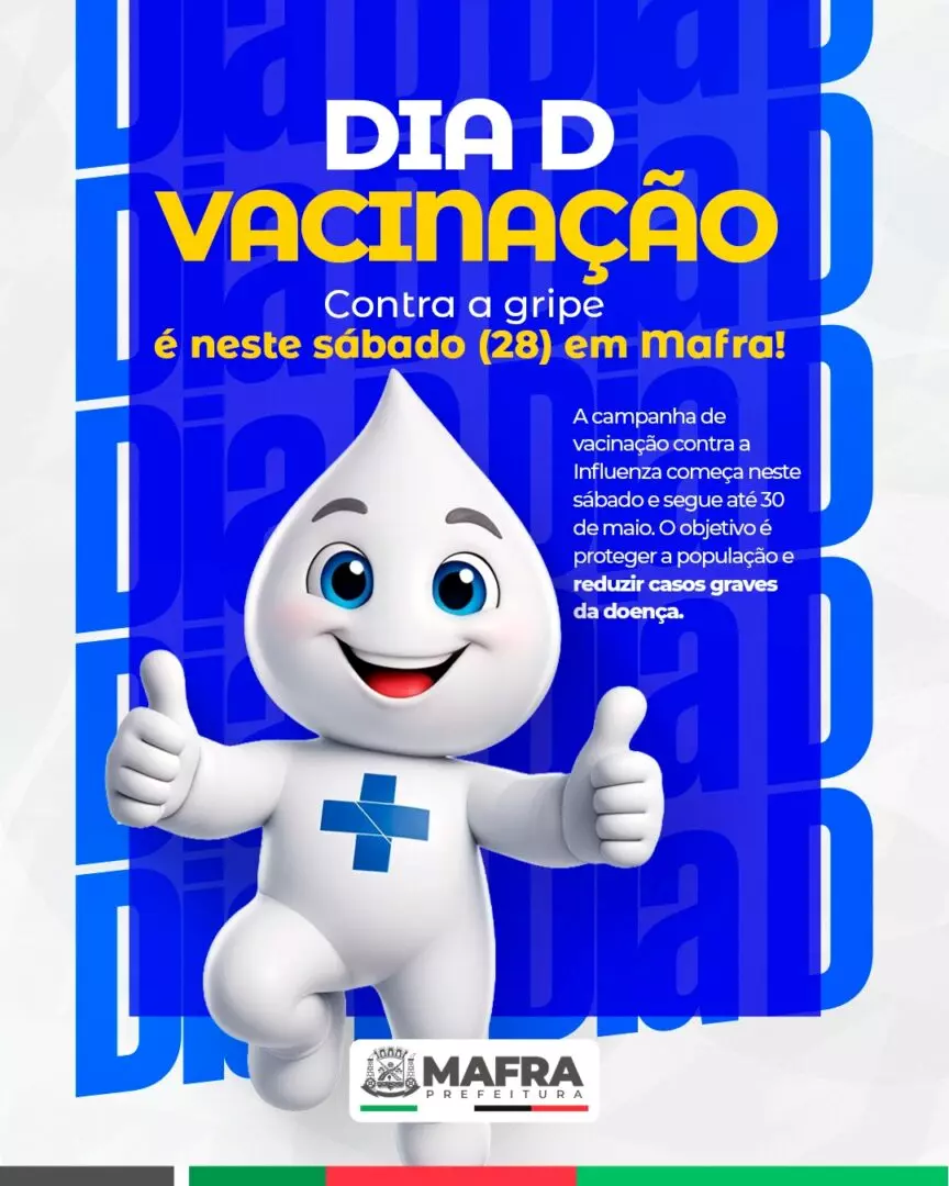 Campanha de vacinação contra a gripe começa neste sábado e segue até 30 de maio