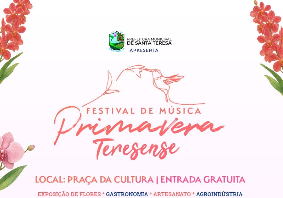 Primavera Teresense 2025 promete música, cultura e sabores em Santa Teresa