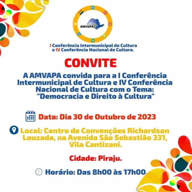 Conferência Nacional de Cultura acontece na segunda-feira (30), em Piraju