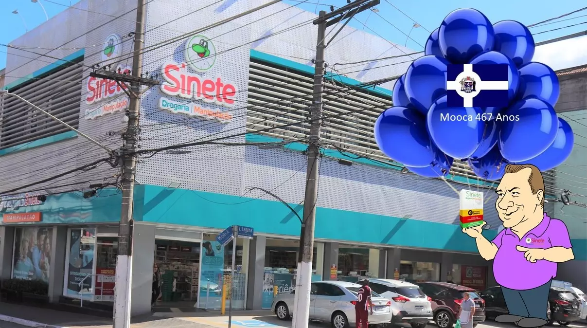 Sinete Drogaria e Manipulação vai comemorar os 467 Anos da Mooca com Mega Campanha de Saúde.